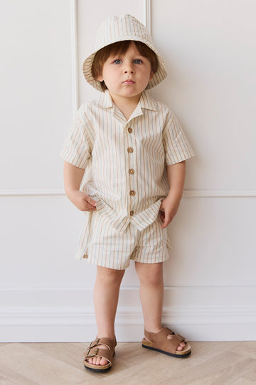 Organic Cotton Silas Short - Vacation Stripe Childrens Short from Jamie Kay Australia