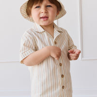 Organic Cotton Silas Shirt - Vacation Stripe Childrens Shirt from Jamie Kay Australia