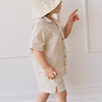 Organic Cotton Bucket Hat - Vacation Stripe Childrens Hat from Jamie Kay Australia