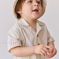 Organic Cotton Silas Shirt - Vacation Stripe Childrens Shirt from Jamie Kay Australia