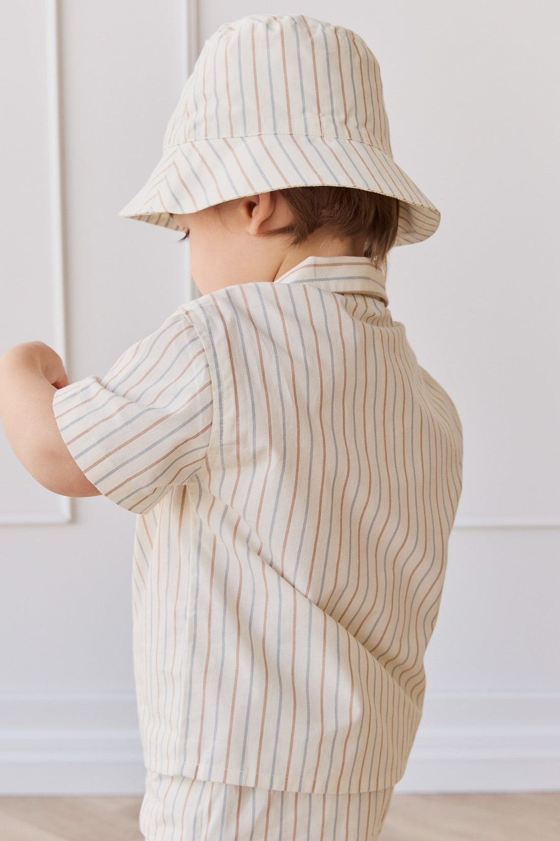 Organic Cotton Silas Shirt - Vacation Stripe Childrens Shirt from Jamie Kay Australia