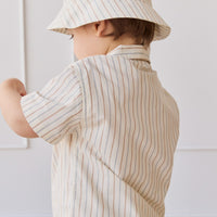 Organic Cotton Silas Shirt - Vacation Stripe Childrens Shirt from Jamie Kay Australia