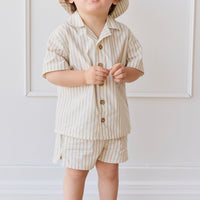 Organic Cotton Silas Short - Vacation Stripe Childrens Short from Jamie Kay Australia