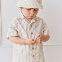 Organic Cotton Silas Shirt - Vacation Stripe Childrens Shirt from Jamie Kay Australia