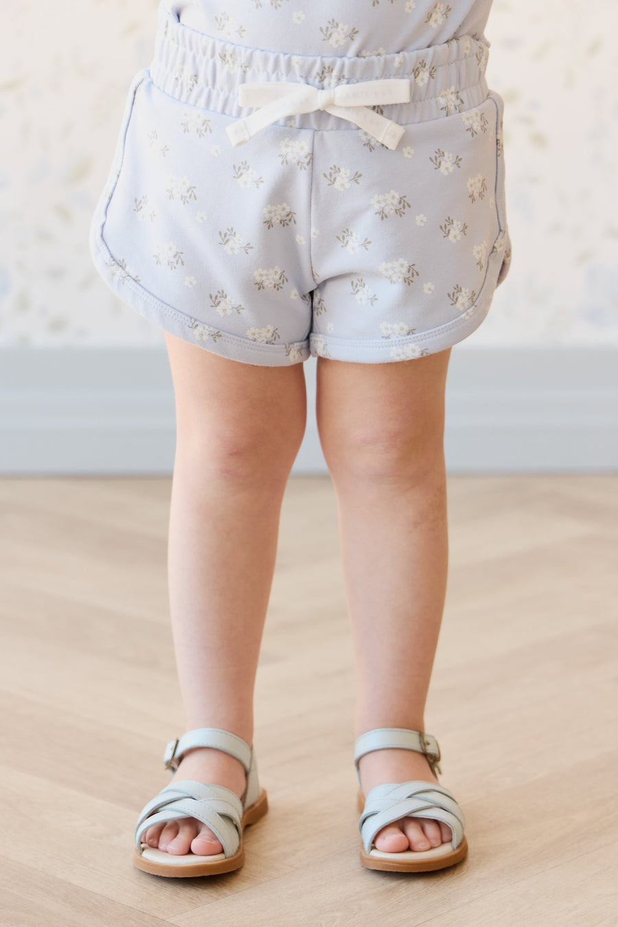 Organic Cotton Ivy Shortie - Rose Floral Smoke Childrens Short from Jamie Kay Australia