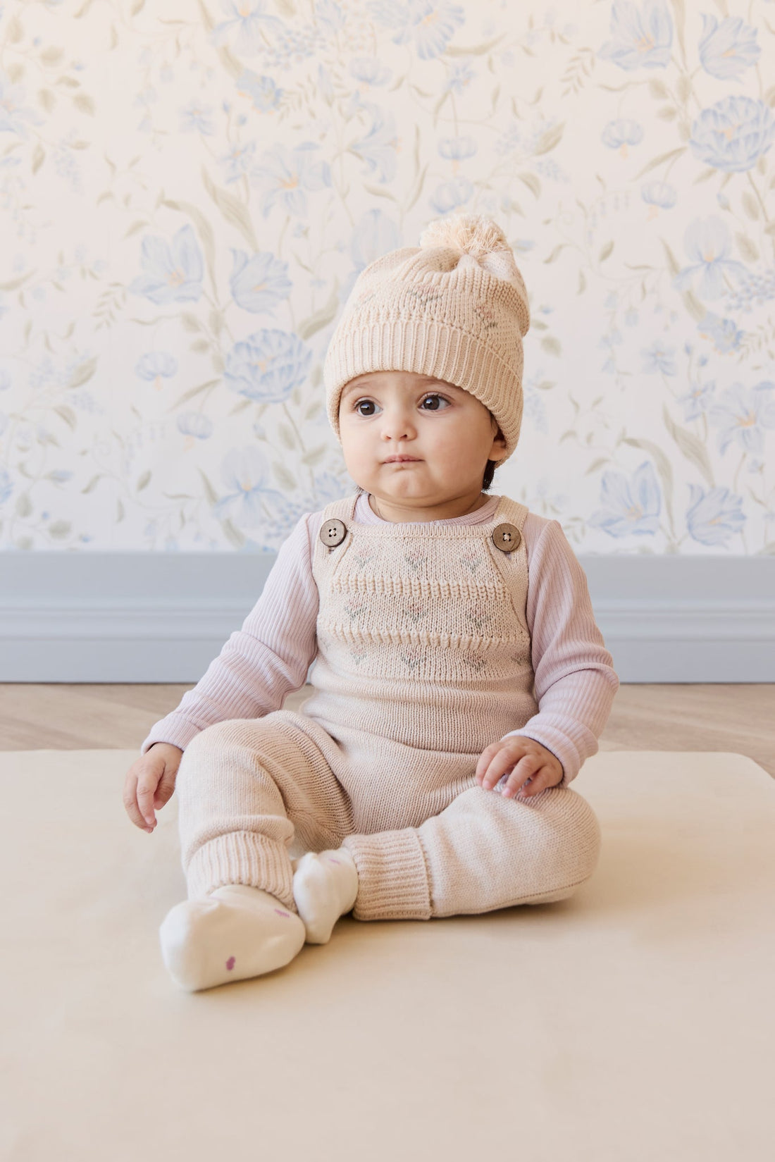 Miranda Playsuit - Miranda Light Oatmeal Marle Childrens Playsuit from Jamie Kay Australia