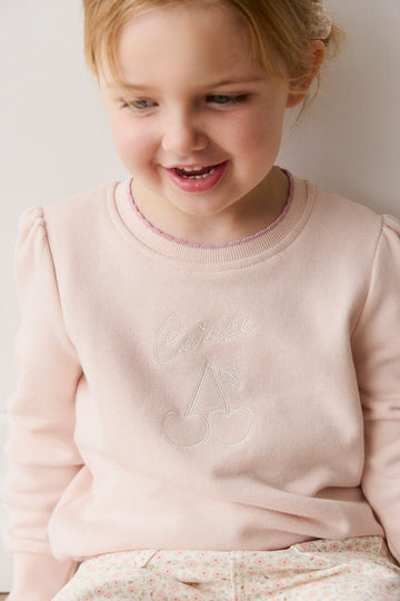 Organic Cotton Monroe Sweatshirt - Morganite Cerise Childrens Top from Jamie Kay Australia
