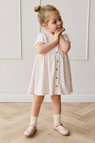 Organic Cotton Dahlia Dress - Pauline Pink Childrens Dress from Jamie Kay Australia