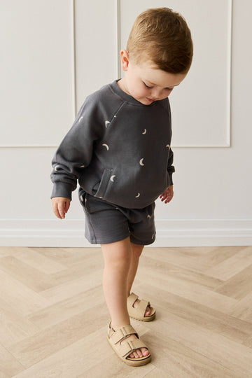 Organic Cotton Henry Sweatshirt - Crescent Moon Icelandic Childrens Top from Jamie Kay Australia