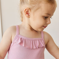 Organic Cotton Modal Vienna Singlet - Dahlia Childrens Singlet from Jamie Kay Australia