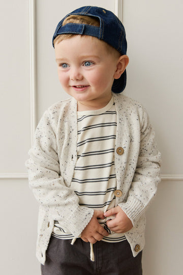 Freddie Cardigan - Oatmeal Atlantic Fleck Childrens Cardigan from Jamie Kay Australia