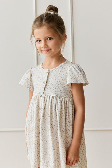 Organic Cotton Dahlia Dress - Penelope Evening Haze Childrens Dress from Jamie Kay Australia