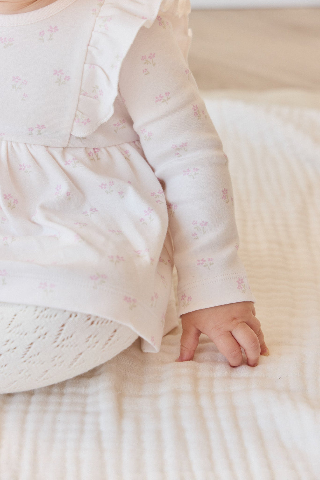 Organic Cotton Vivienne Playsuit - Pauline Pink Childrens Playsuit from Jamie Kay Australia