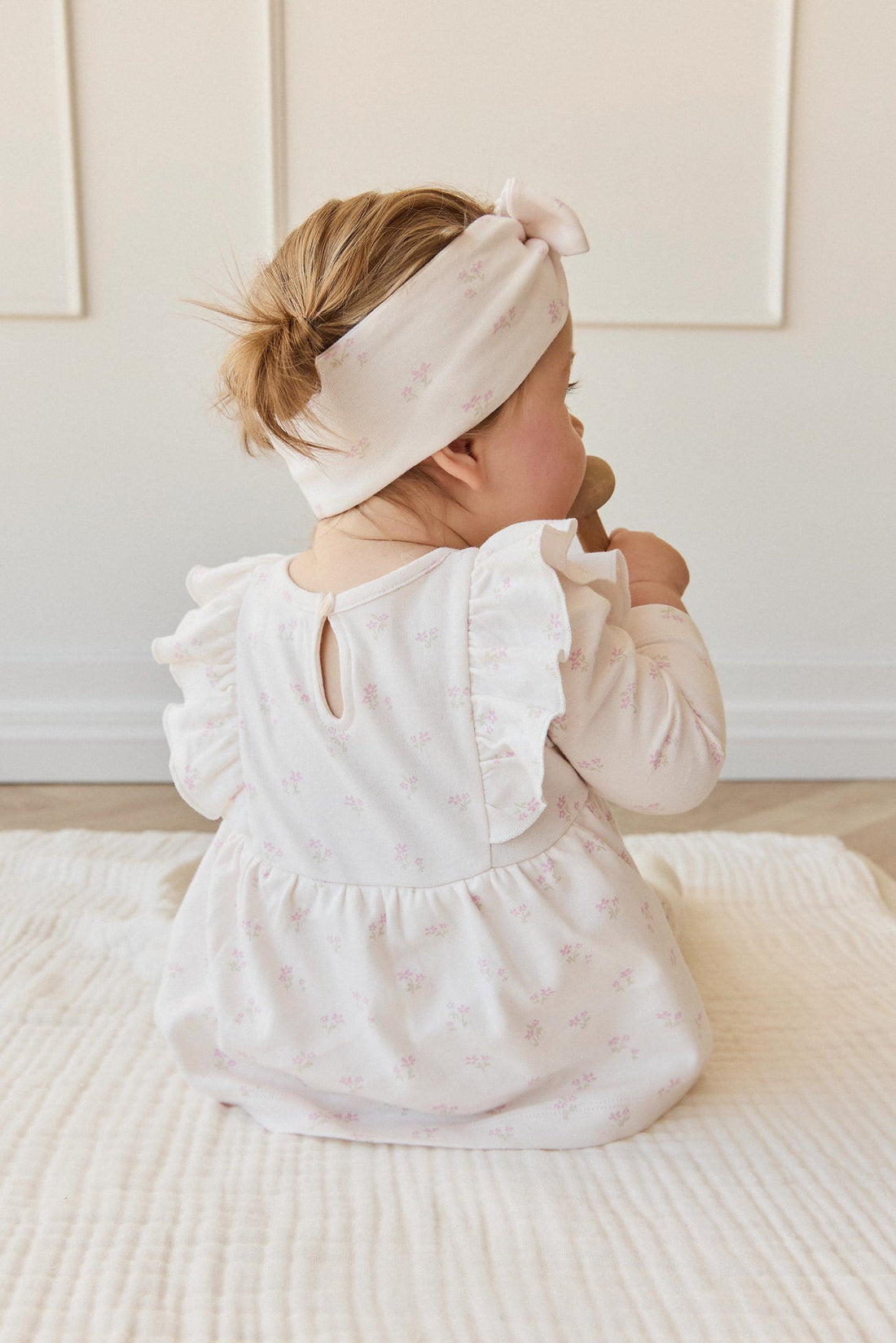 Organic Cotton Vivienne Playsuit - Pauline Pink Childrens Playsuit from Jamie Kay Australia