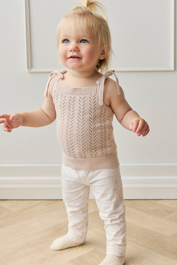 Organic Cotton Everyday Legging - Pauline Pink Childrens Legging from Jamie Kay Australia