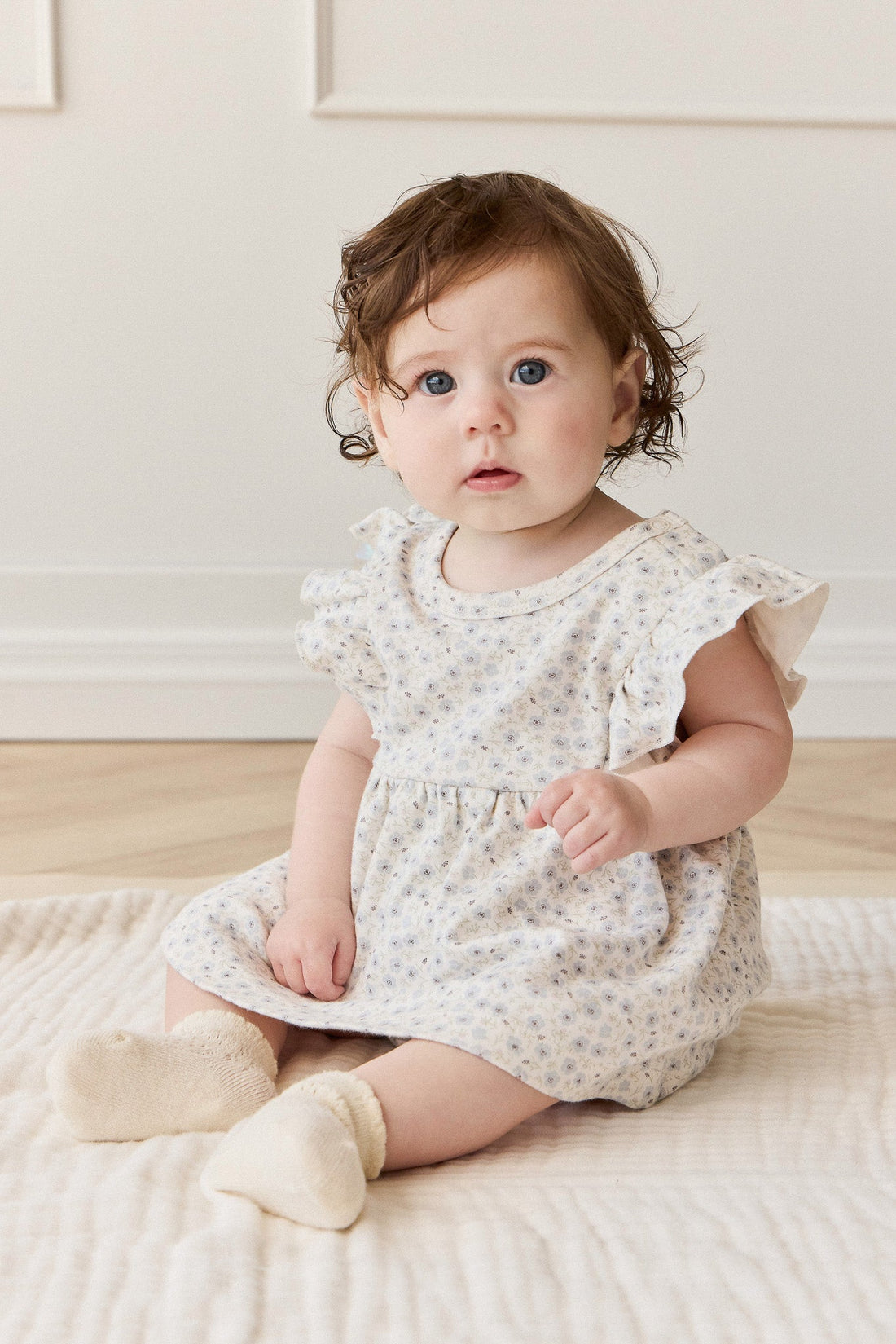 Organic Cotton Elianna Playsuit - Penelope Evening Haze Childrens Playsuit from Jamie Kay Australia