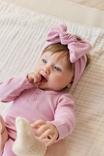 Organic Cotton Modal Long Sleeve Bodysuit - Dahlia Childrens Bodysuit from Jamie Kay Australia