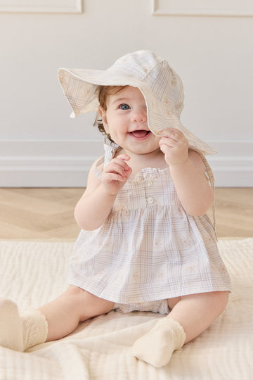 Organic Cotton Noelle Hat - Marguerite Egret Childrens Hat from Jamie Kay Australia