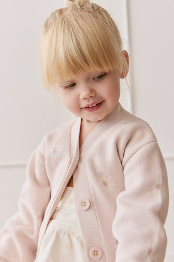 Aubrey Cardigan - Marguerite Jacquard Childrens Cardigan from Jamie Kay Australia
