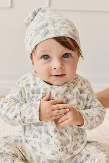Organic Cotton Knot Beanie - Sea Life Childrens Hat from Jamie Kay Australia