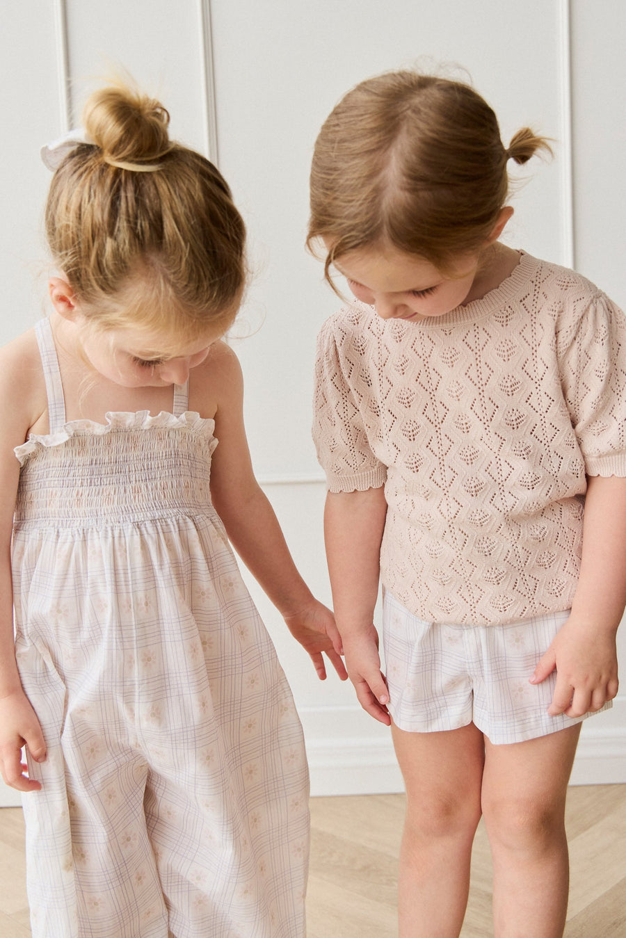 Organic Cotton Arabella Jumpsuit - Marguerite Egret Childrens Jumpsuit from Jamie Kay Australia