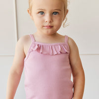 Organic Cotton Modal Vienna Singlet - Dahlia Childrens Singlet from Jamie Kay Australia