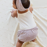 Organic Cotton Frill Bloomer - Lulu Bloom Iris Childrens Bloomer from Jamie Kay Australia