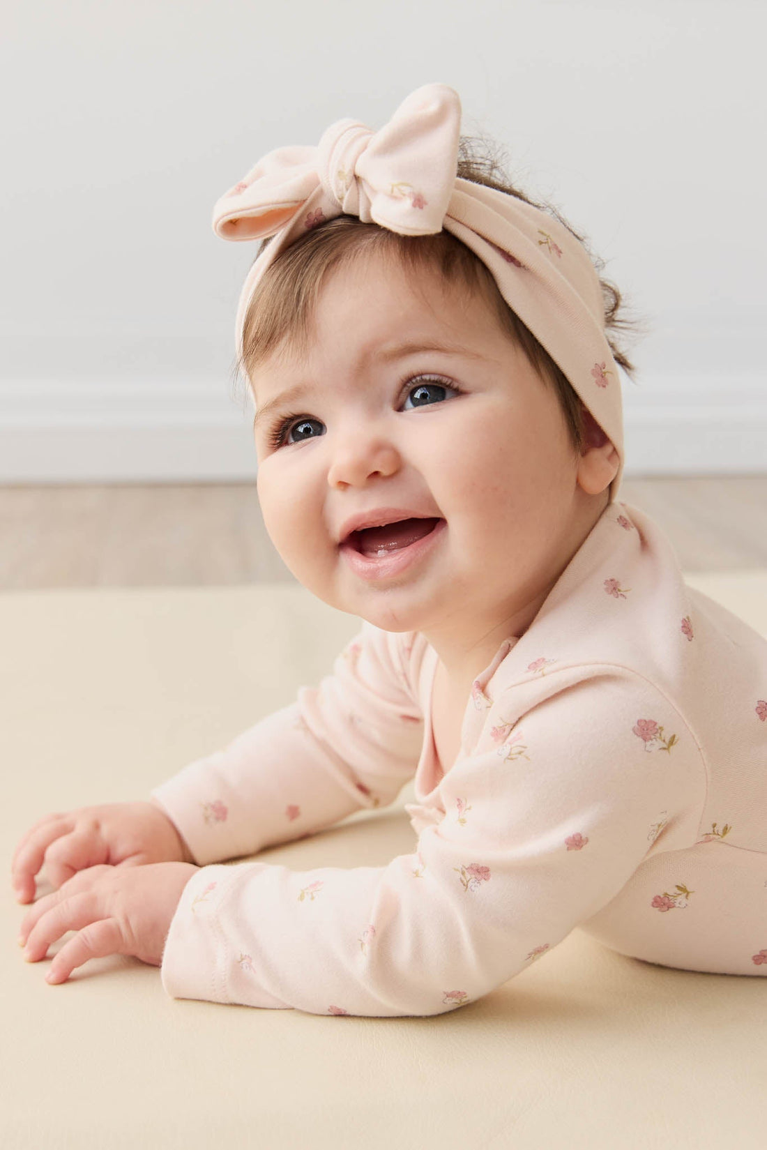 Organic Cotton Headband - Meredith Morganite Childrens Headband from Jamie Kay Australia