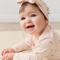 Organic Cotton Headband - Meredith Morganite Childrens Headband from Jamie Kay Australia