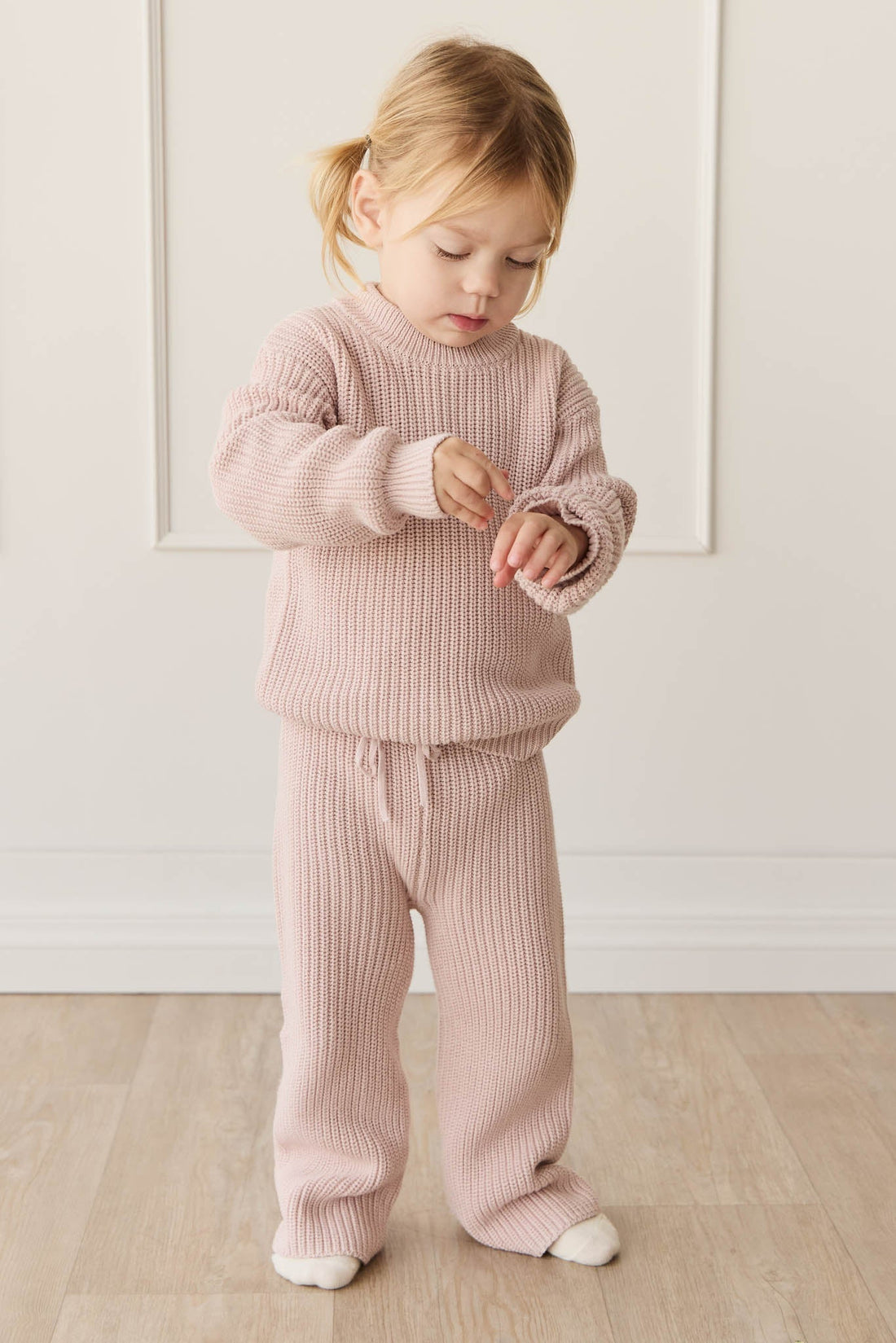 Morgan Knitted Pant - Pastel Marle Childrens Pant from Jamie Kay Australia