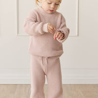 Morgan Knitted Pant - Pastel Marle Childrens Pant from Jamie Kay Australia