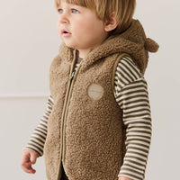 Neve Sherpa Vest - Pecan Childrens Vest from Jamie Kay Australia