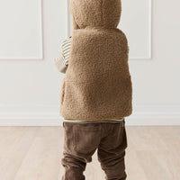 Neve Sherpa Vest - Pecan Childrens Vest from Jamie Kay Australia