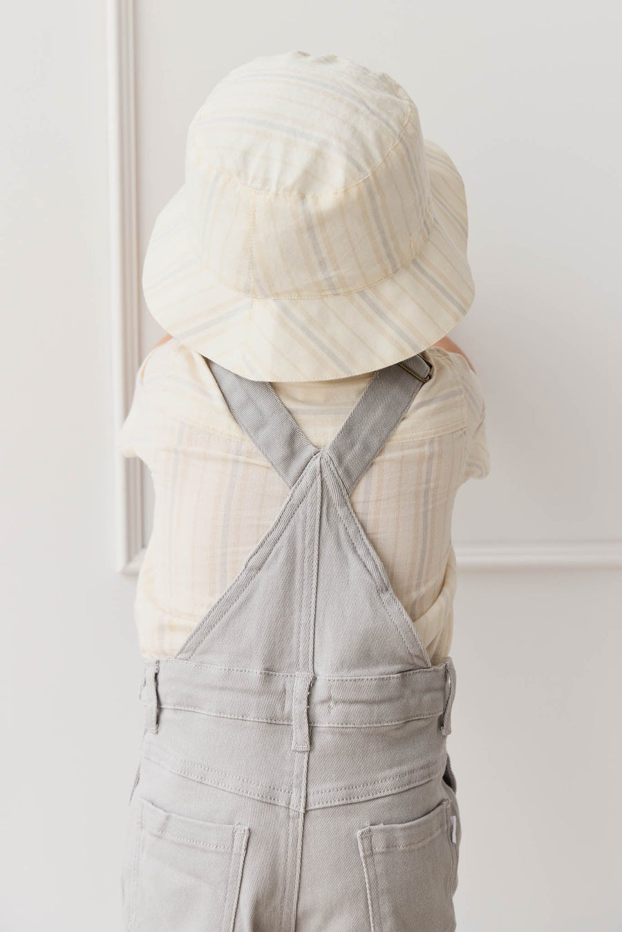 Bucket Hat - Coastal Stripe Cloud Childrens Hat from Jamie Kay Australia