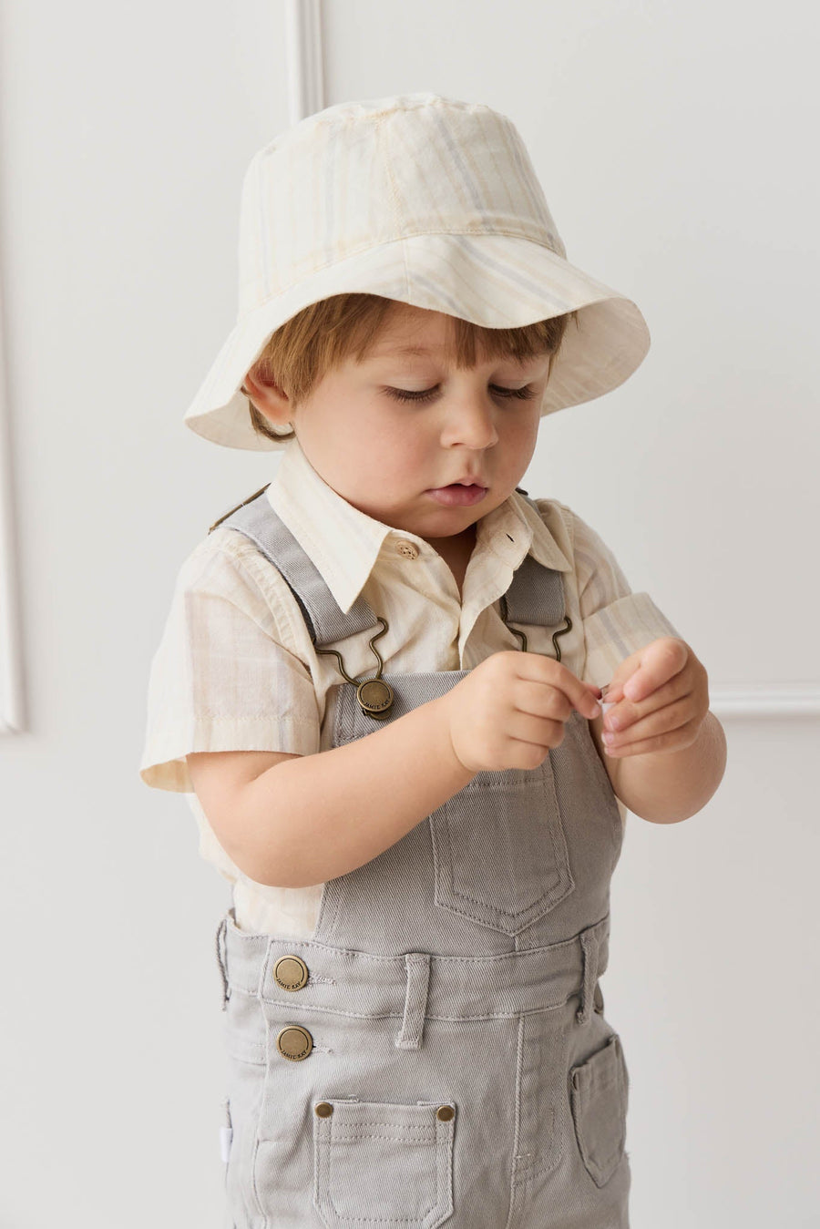 Quentin Shirt - Coastal Stripe Cloud Childrens Shirt from Jamie Kay Australia