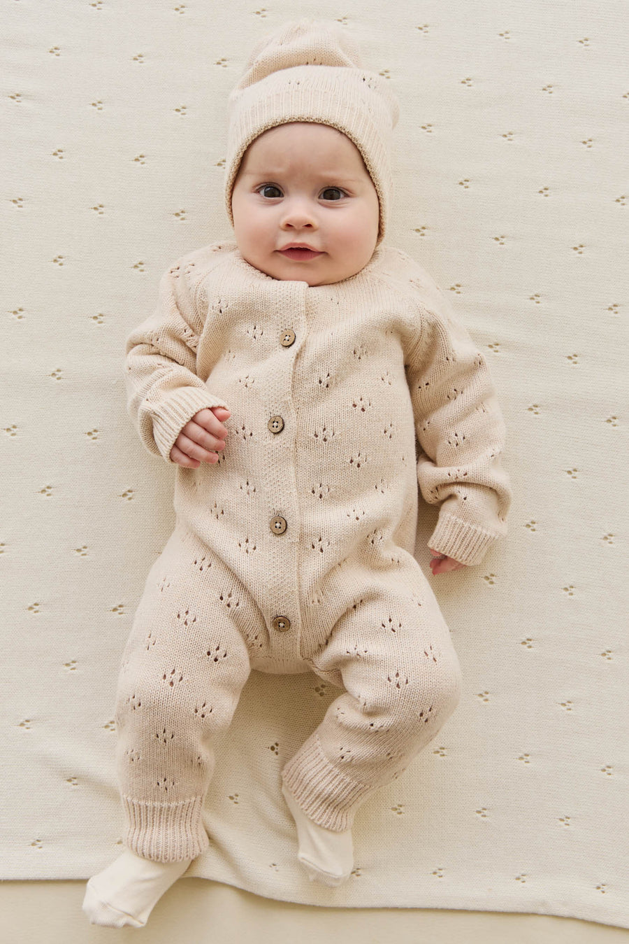 Alette Onepiece - Light Oatmeal Marle Childrens Onepiece from Jamie Kay Australia