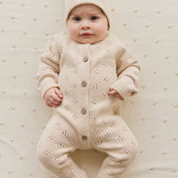 Alette Onepiece - Light Oatmeal Marle Childrens Onepiece from Jamie Kay Australia