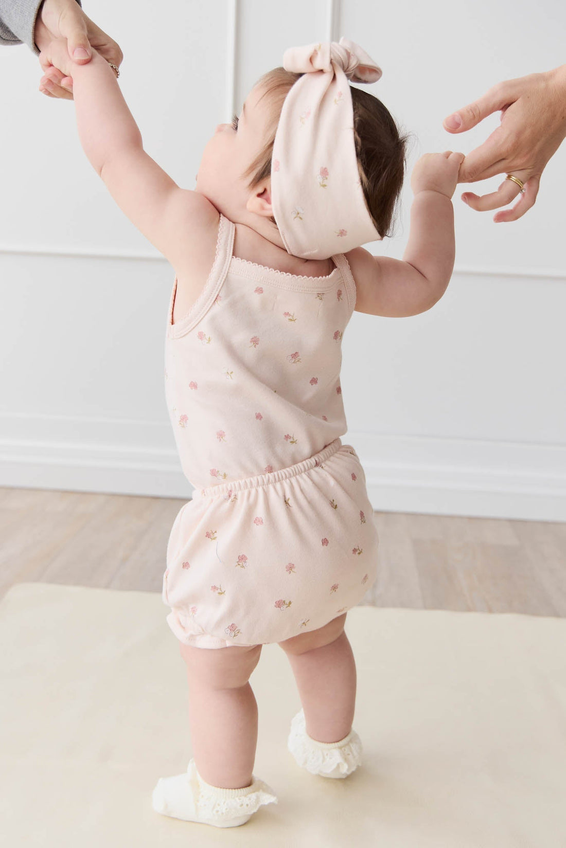 Organic Cotton Frill Bloomer - Meredith Morganite Childrens Bloomer from Jamie Kay Australia