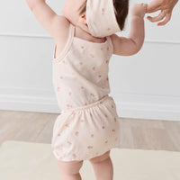 Organic Cotton Frill Bloomer - Meredith Morganite Childrens Bloomer from Jamie Kay Australia