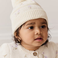 Delilah Knitted Hat - Delilah Knit Lavender Childrens Beanie from Jamie Kay Australia