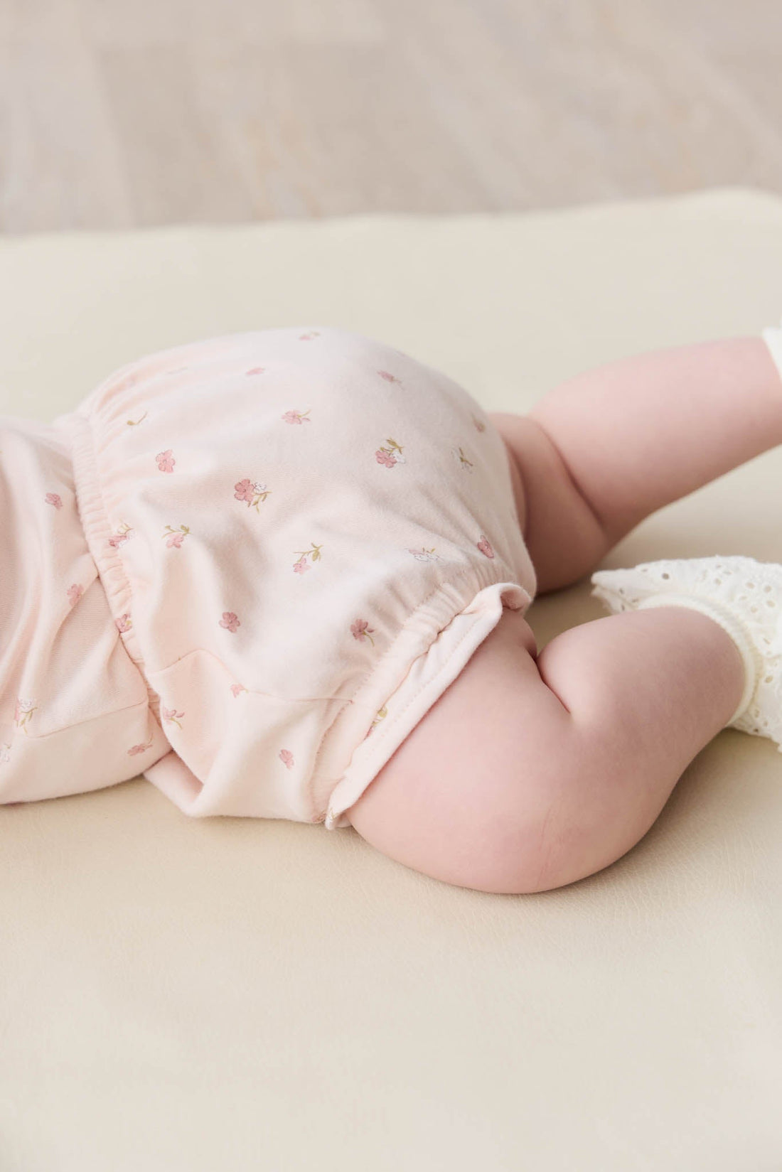 Organic Cotton Frill Bloomer - Meredith Morganite Childrens Bloomer from Jamie Kay Australia