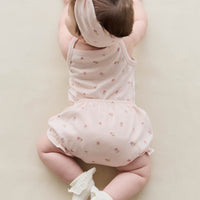 Organic Cotton Frill Bloomer - Meredith Morganite Childrens Bloomer from Jamie Kay Australia