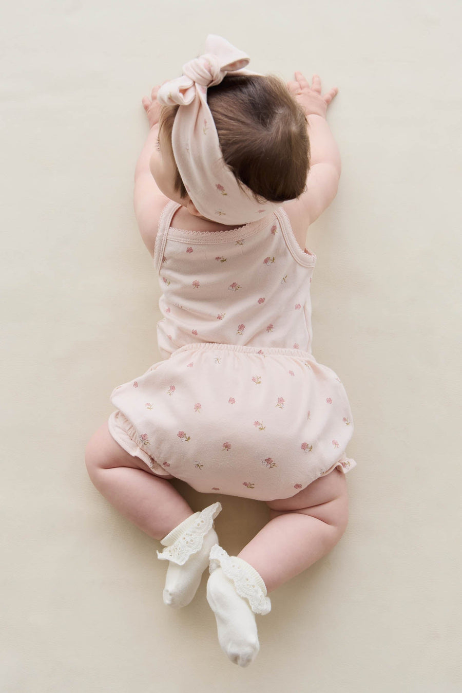 Organic Cotton Frill Bloomer - Meredith Morganite Childrens Bloomer from Jamie Kay Australia