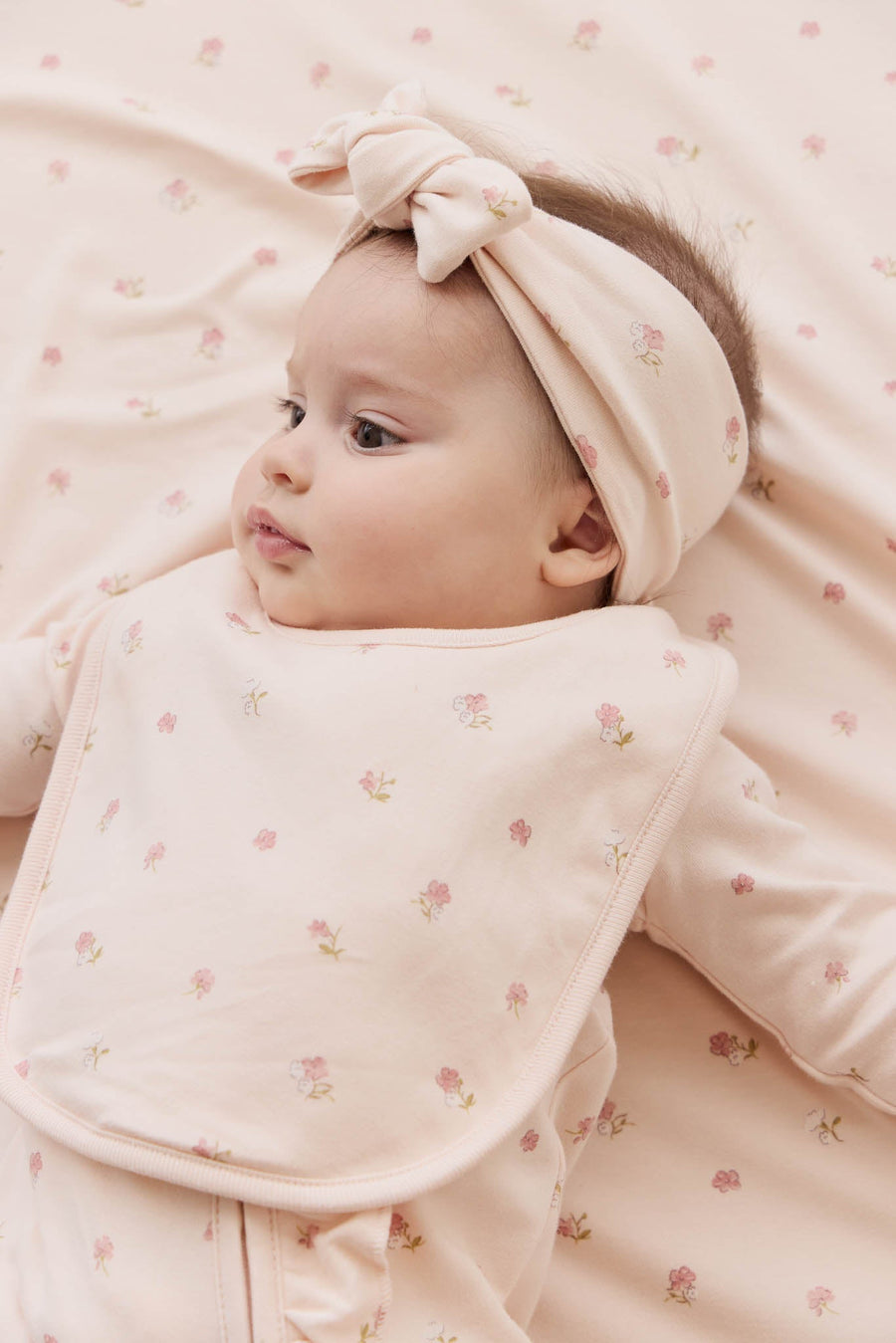 Organic Cotton Bib - Meredith Morganite Childrens Bib from Jamie Kay Australia