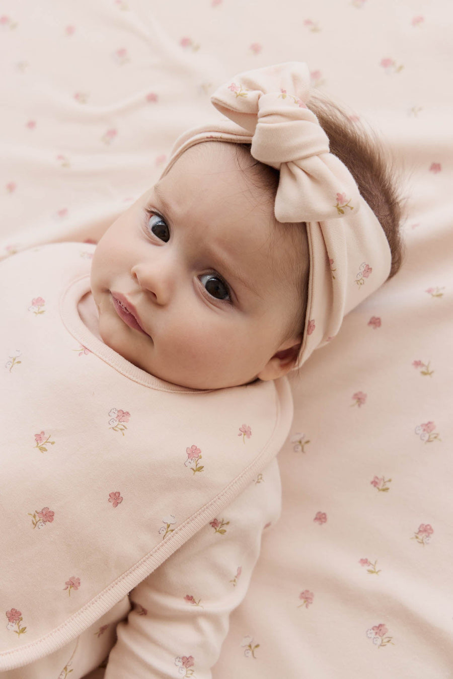 Organic Cotton Headband - Meredith Morganite Childrens Headband from Jamie Kay Australia