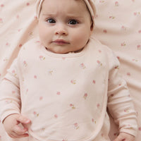 Organic Cotton Bib - Meredith Morganite Childrens Bib from Jamie Kay Australia