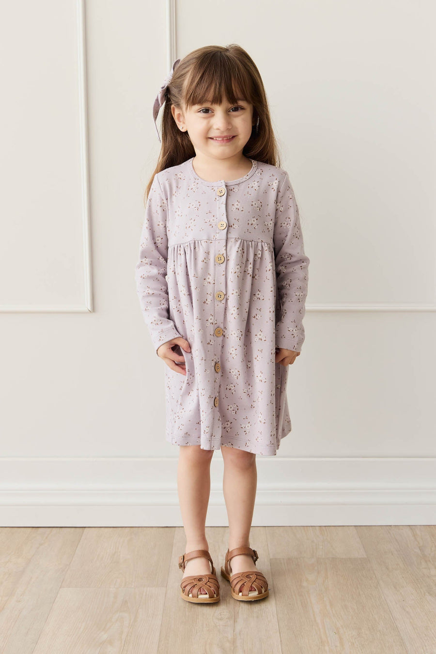 Organic Cotton Poppy Dress - Lulu Bloom Iris Childrens Dress from Jamie Kay Australia