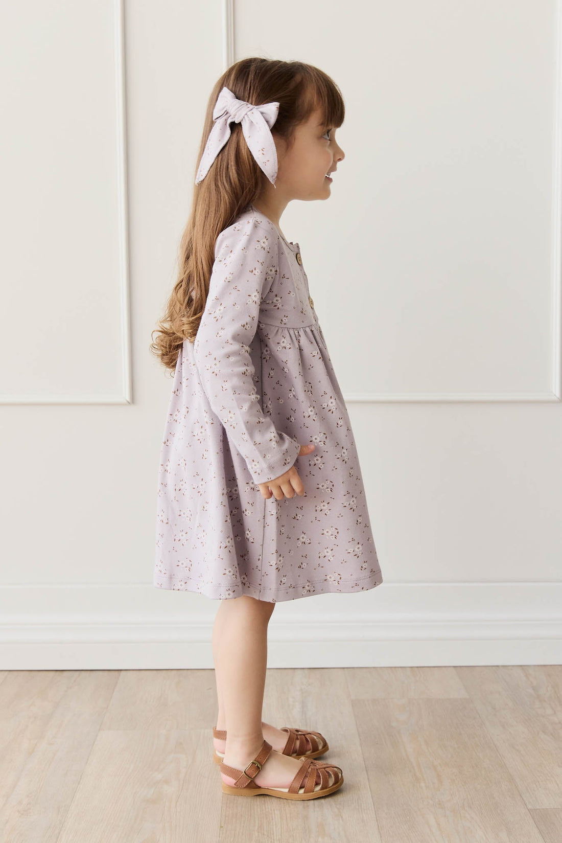 Organic Cotton Poppy Dress - Lulu Bloom Iris Childrens Dress from Jamie Kay Australia