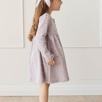 Organic Cotton Poppy Dress - Lulu Bloom Iris Childrens Dress from Jamie Kay Australia