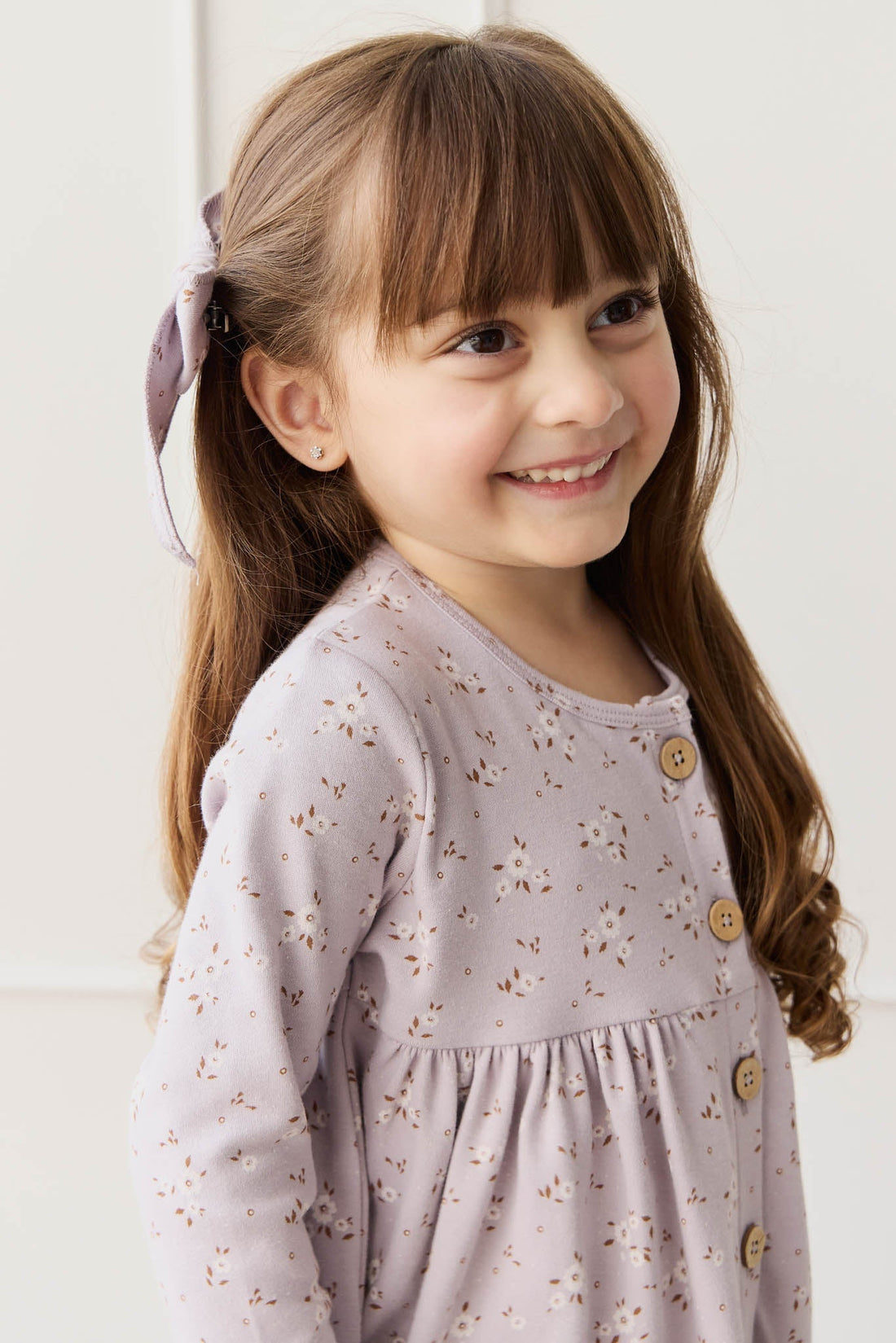 Organic Cotton Poppy Dress - Lulu Bloom Iris Childrens Dress from Jamie Kay Australia